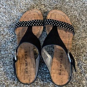 Rampage Wedge, black with simple bling.